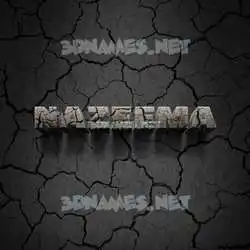 nazeema in Cracked Stone style - 3D name wallpaper