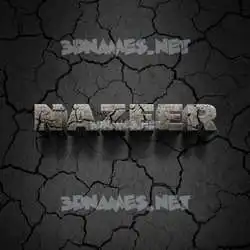 nazeer in Cracked Stone style - 3D name wallpaper