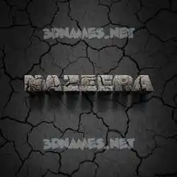 nazeera in Cracked Stone style - 3D name wallpaper