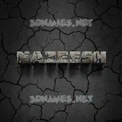 nazeesh in Cracked Stone style - 3D name wallpaper