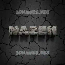 nazeh in Cracked Stone style - 3D name wallpaper