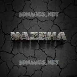 nazeha in Cracked Stone style - 3D name wallpaper