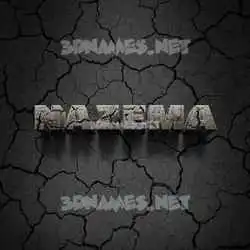 nazema in Cracked Stone style - 3D name wallpaper
