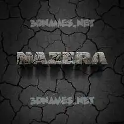 nazera in Cracked Stone style - 3D name wallpaper