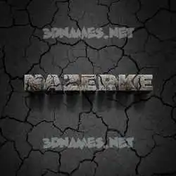 nazerke in Cracked Stone style - 3D name wallpaper