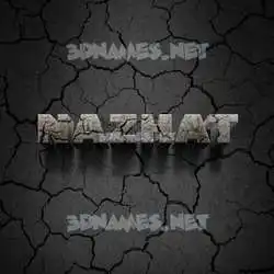 nazhat in Cracked Stone style - 3D name wallpaper