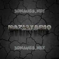 naziatariq in Cracked Stone style - 3D name wallpaper