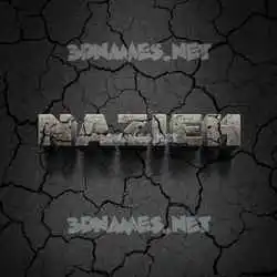 nazieh in Cracked Stone style - 3D name wallpaper