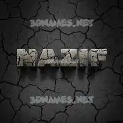 nazif in Cracked Stone style - 3D name wallpaper