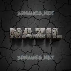 nazil in Cracked Stone style - 3D name wallpaper
