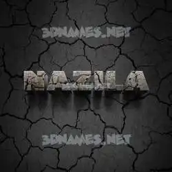 nazila in Cracked Stone style - 3D name wallpaper
