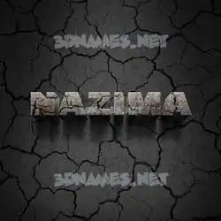 nazima in Cracked Stone style - 3D name wallpaper