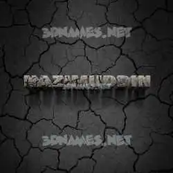 nazimuddin in Cracked Stone style - 3D name wallpaper