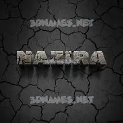 nazira in Cracked Stone style - 3D name wallpaper