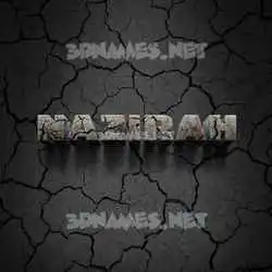 nazirah in Cracked Stone style - 3D name wallpaper