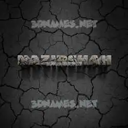 nazirshah in Cracked Stone style - 3D name wallpaper