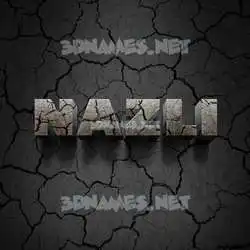 nazli in Cracked Stone style - 3D name wallpaper