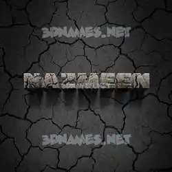 nazmeen in Cracked Stone style - 3D name wallpaper