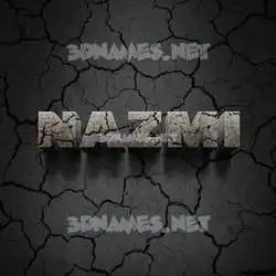 nazmi in Cracked Stone style - 3D name wallpaper