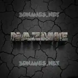 nazmie in Cracked Stone style - 3D name wallpaper