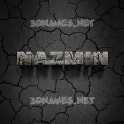 nazmin in Cracked Stone style - 3D name wallpaper