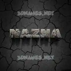 nazna in Cracked Stone style - 3D name wallpaper