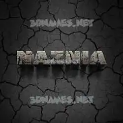naznia in Cracked Stone style - 3D name wallpaper