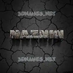 naznin in Cracked Stone style - 3D name wallpaper