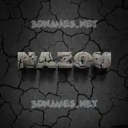 nazou in Cracked Stone style - 3D name wallpaper