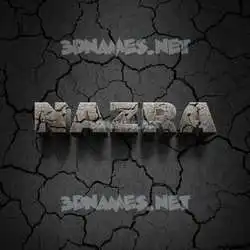 nazra in Cracked Stone style - 3D name wallpaper