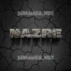 nazre in Cracked Stone style - 3D name wallpaper