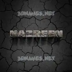 nazreen in Cracked Stone style - 3D name wallpaper