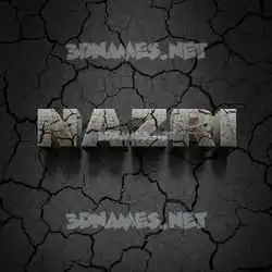 nazri in Cracked Stone style - 3D name wallpaper