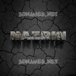 nazrin in Cracked Stone style - 3D name wallpaper