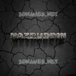 nazruddin in Cracked Stone style - 3D name wallpaper