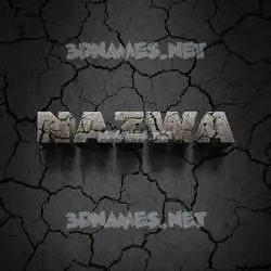 nazwa in Cracked Stone style - 3D name wallpaper