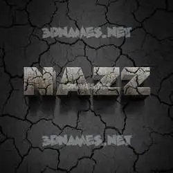 nazz in Cracked Stone style - 3D name wallpaper