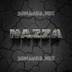 nazza in Cracked Stone style - 3D name wallpaper