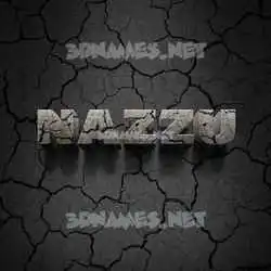 nazzu in Cracked Stone style - 3D name wallpaper