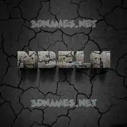 nbelh in Cracked Stone style - 3D name wallpaper