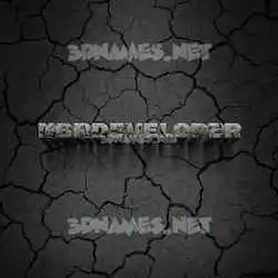 nbrdeveloper in Cracked Stone style - 3D name wallpaper