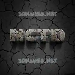 nctd in Cracked Stone style - 3D name wallpaper