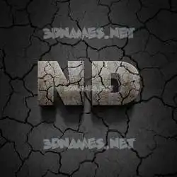 nd in Cracked Stone style - 3D name wallpaper