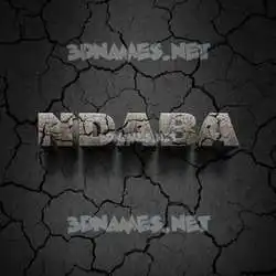 ndaba in Cracked Stone style - 3D name wallpaper