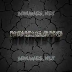 ndingayo in Cracked Stone style - 3D name wallpaper