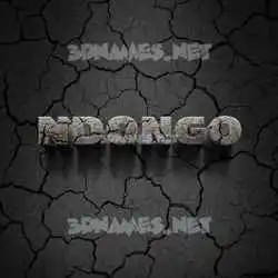 ndongo in Cracked Stone style - 3D name wallpaper