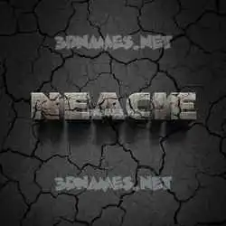 neacie in Cracked Stone style - 3D name wallpaper