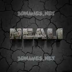 neali in Cracked Stone style - 3D name wallpaper
