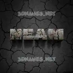 neam in Cracked Stone style - 3D name wallpaper