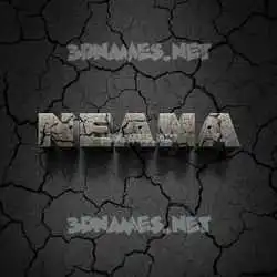 neana in Cracked Stone style - 3D name wallpaper